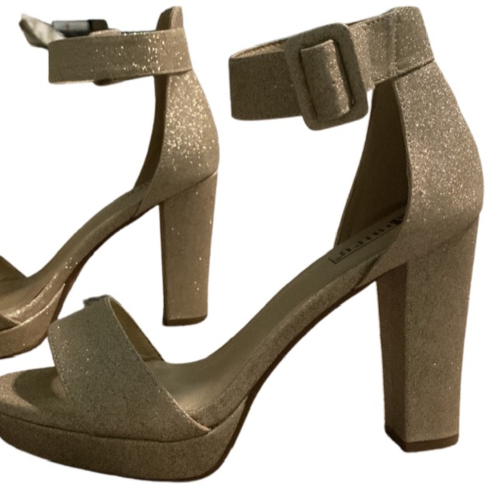 Sparkle strappy heels. 7.5. Like new!